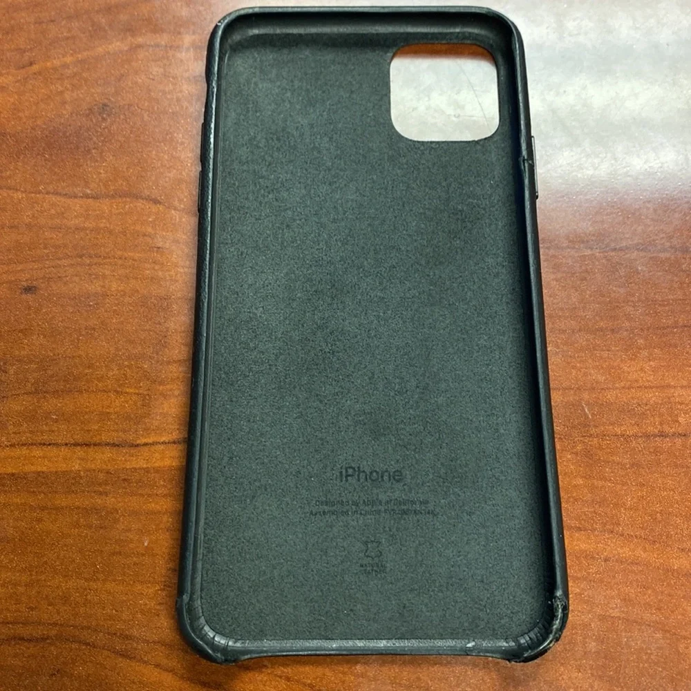 iPhone 11 Pro Max Black Leather Case
